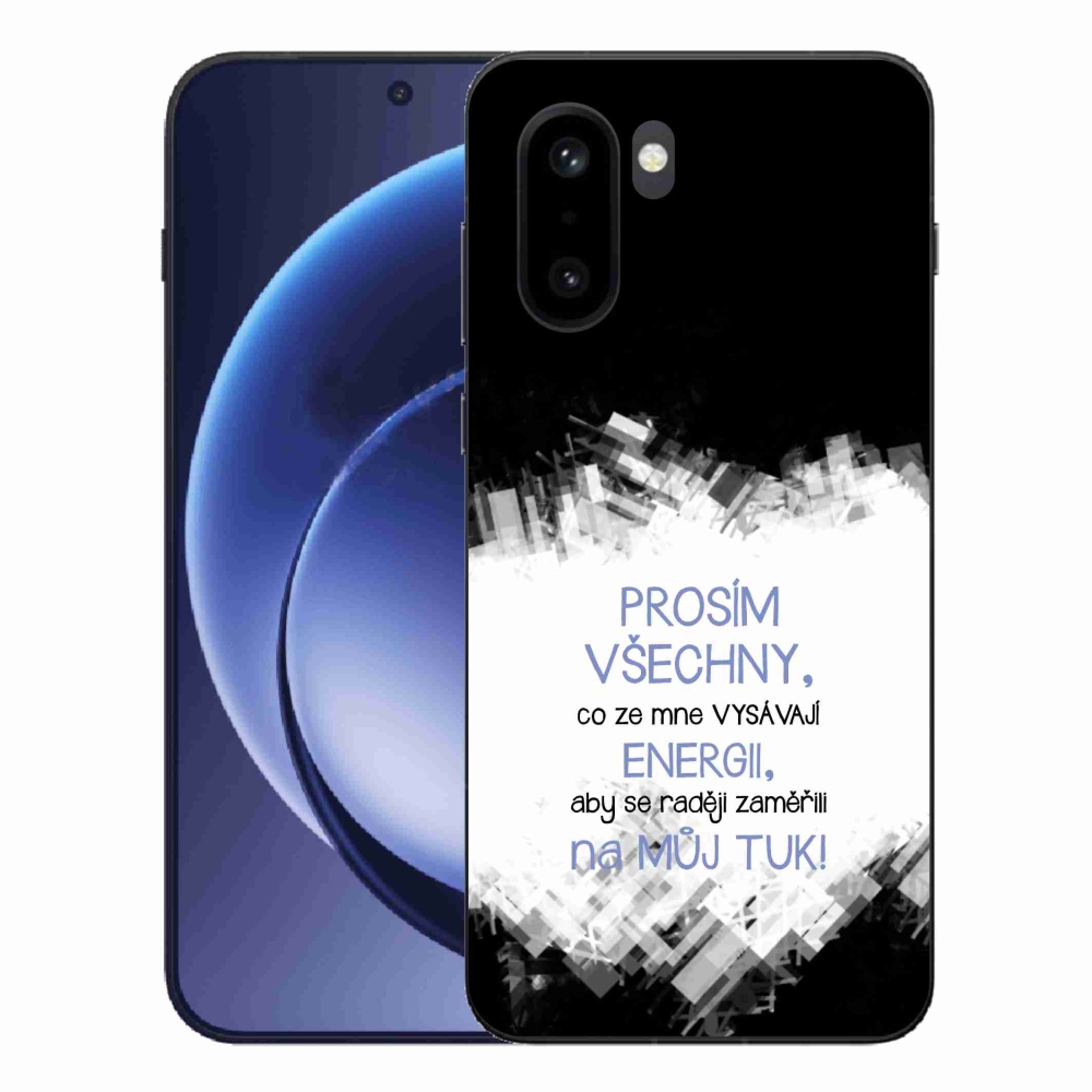Gélový kryt mmCase na One Plus 15R - vtipný text 1 modrý