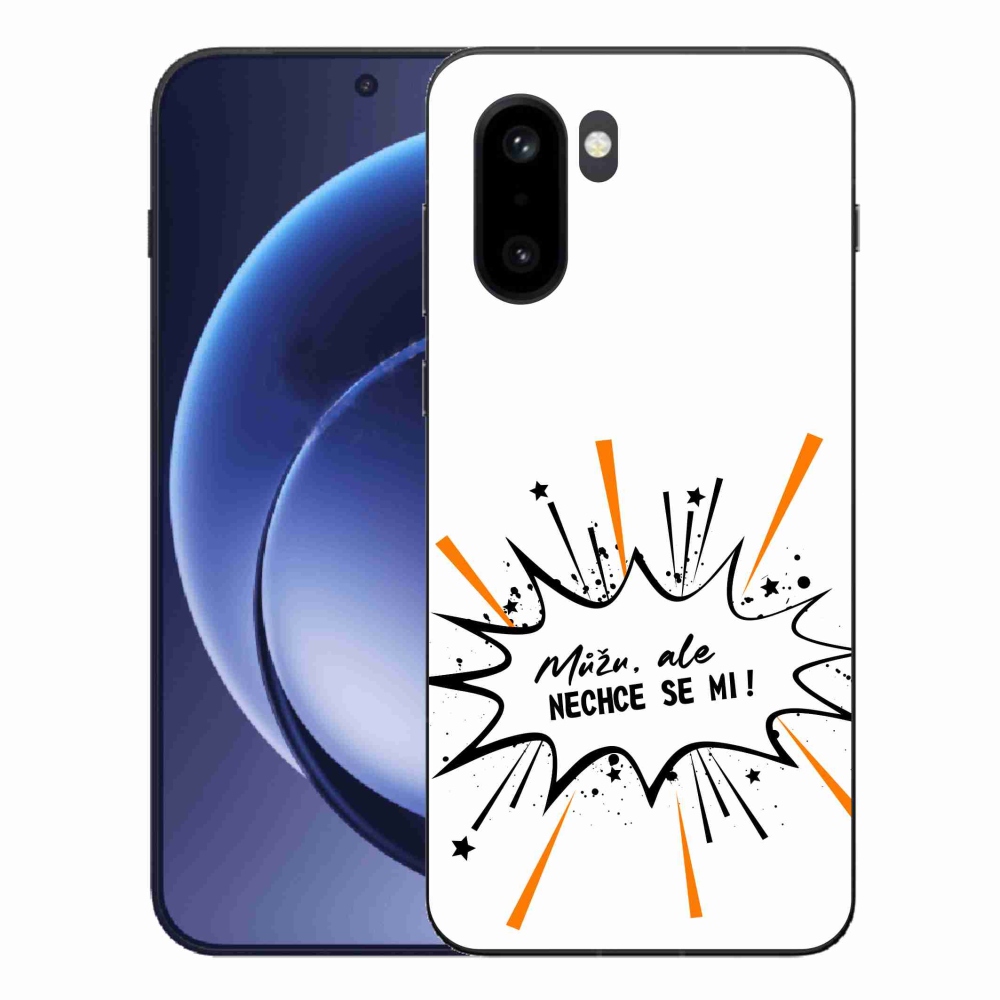 Gélový kryt mmCase na One Plus 15R - vtipný text 11 biele pozadie
