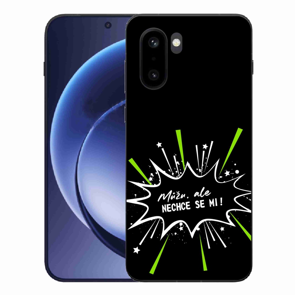 Gélový kryt mmCase na One Plus 15R - vtipný text 11 čierne pozadie