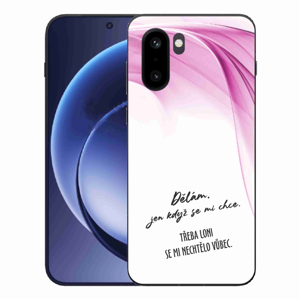 Gélový kryt mmCase na One Plus 15R - vtipný text 12 biele pozadie