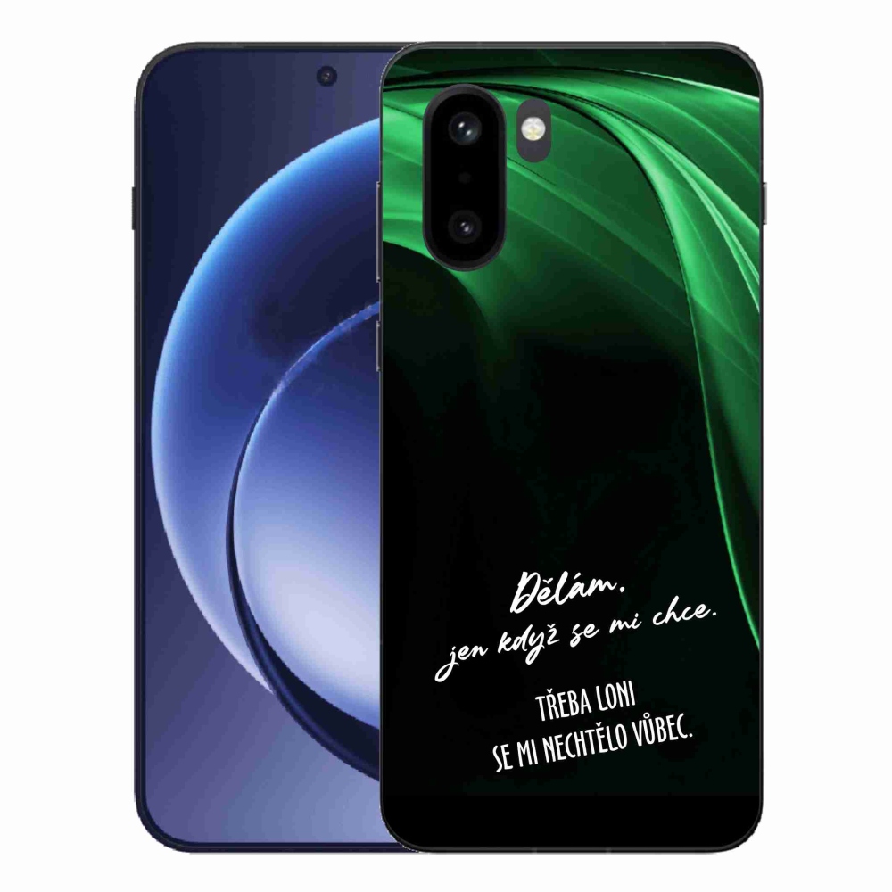 Gélový kryt mmCase na One Plus 15R - vtipný text 12 čierne pozadie