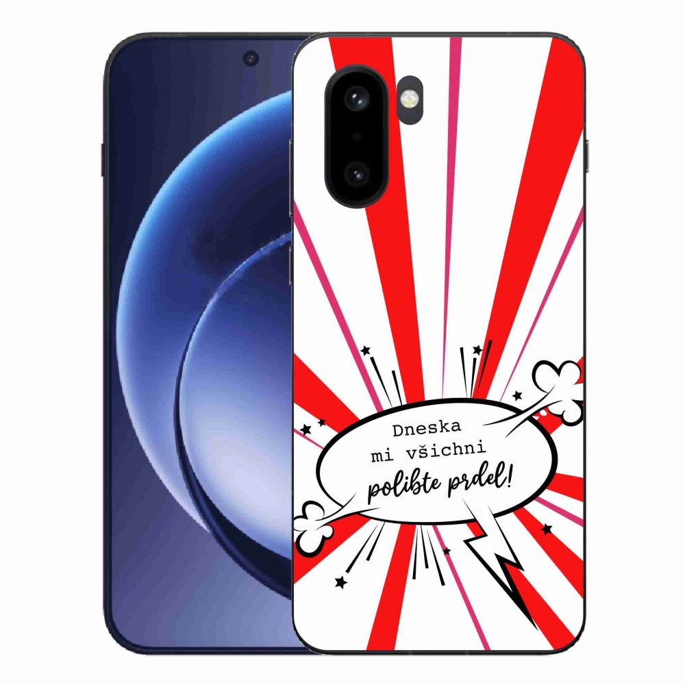 Gélový kryt mmCase na One Plus 15R - vtipný text 15 biele pozadie