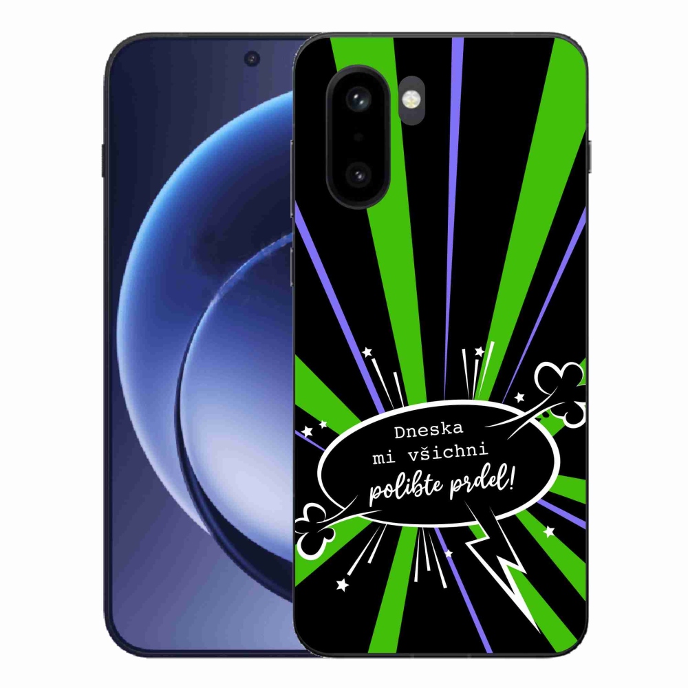 Gélový kryt mmCase na One Plus 15R - vtipný text 15 čierne pozadie