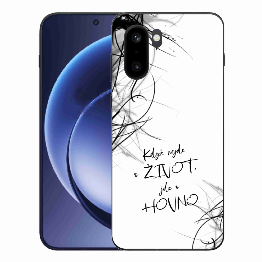 Gélový kryt mmCase na One Plus 15R - vtipný text 16 biele pozadie