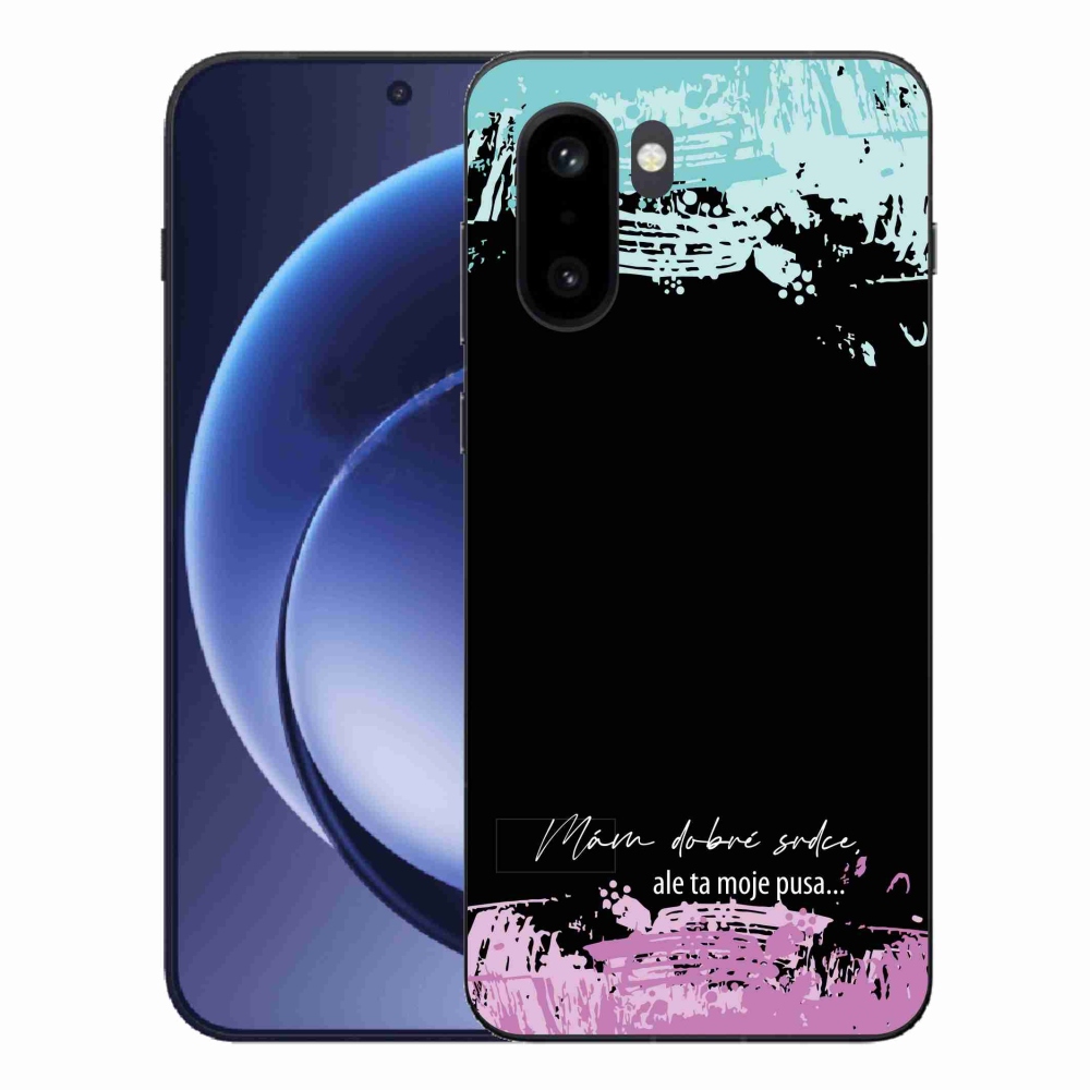 Gélový kryt mmCase na One Plus 15R - vtipný text 3 čierne pozadie