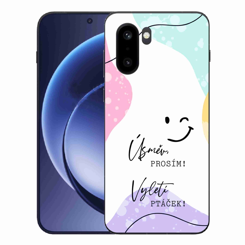 Gélový kryt mmCase na One Plus 15R - vtipný text 4 biele pozadie