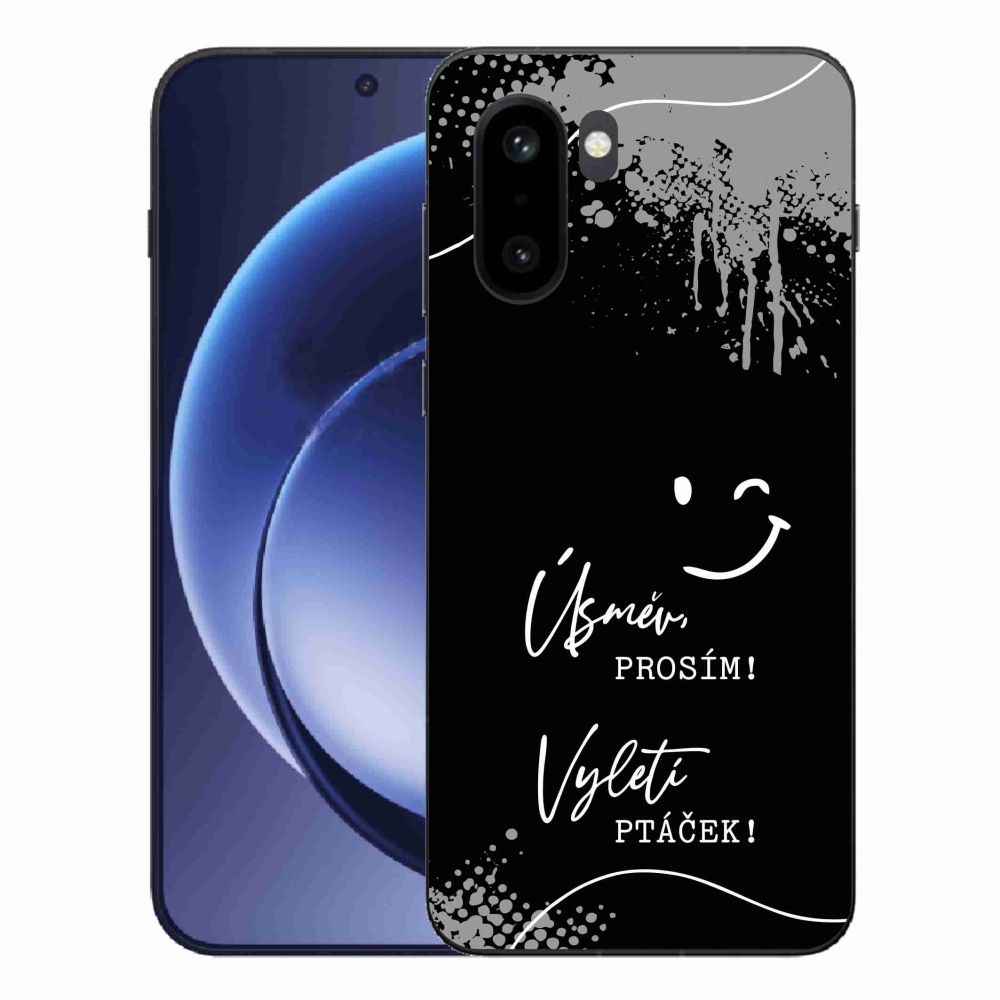 Gélový kryt mmCase na One Plus 15R - vtipný text 4 čierne pozadie