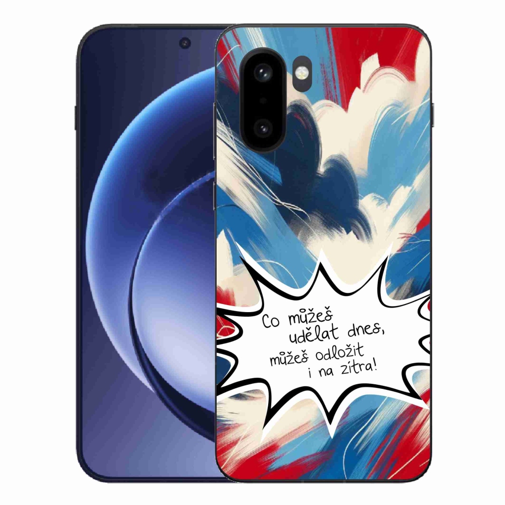 Gélový kryt mmCase na One Plus 15R - vtipný text 9 biele pozadie