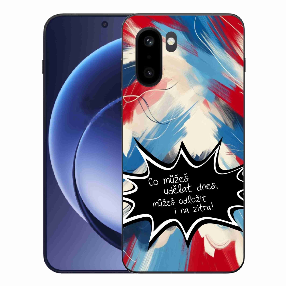 Gélový kryt mmCase na One Plus 15R - vtipný text 9 čierne pozadie