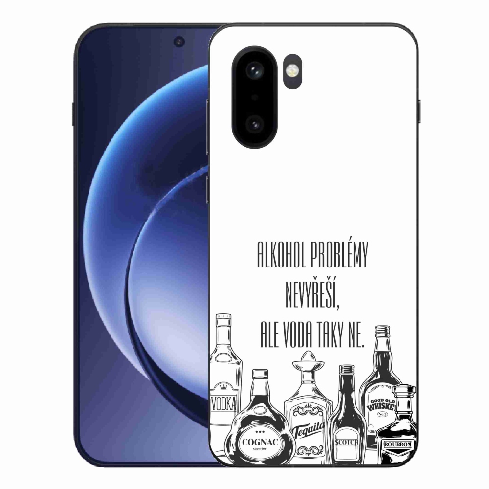 Gélový kryt mmCase na One Plus 15R - vtipný text biele pozadie