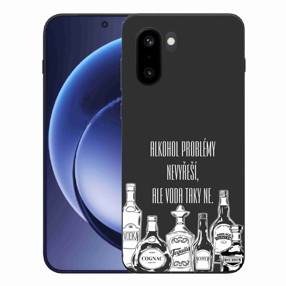Gélový kryt mmCase na One Plus 15R - vtipný text čierne pozadie