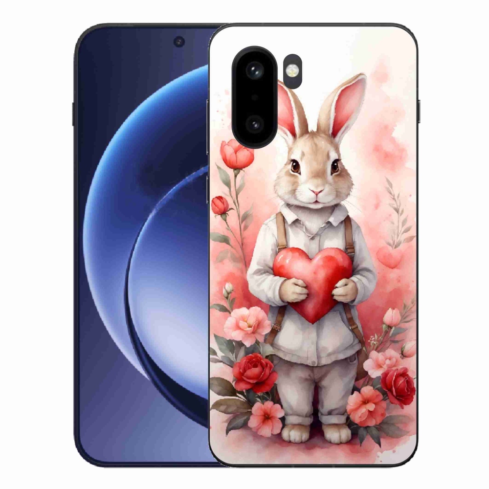 Gélový kryt mmCase na One Plus 15R - zajac so srdiečkom
