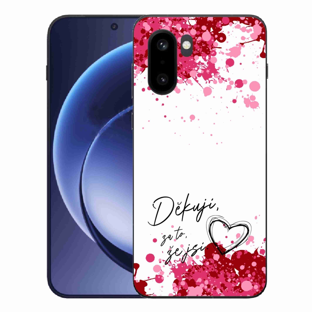 Gélový kryt mmCase na One Plus 15R - zamilovaný text 2 biele pozadie