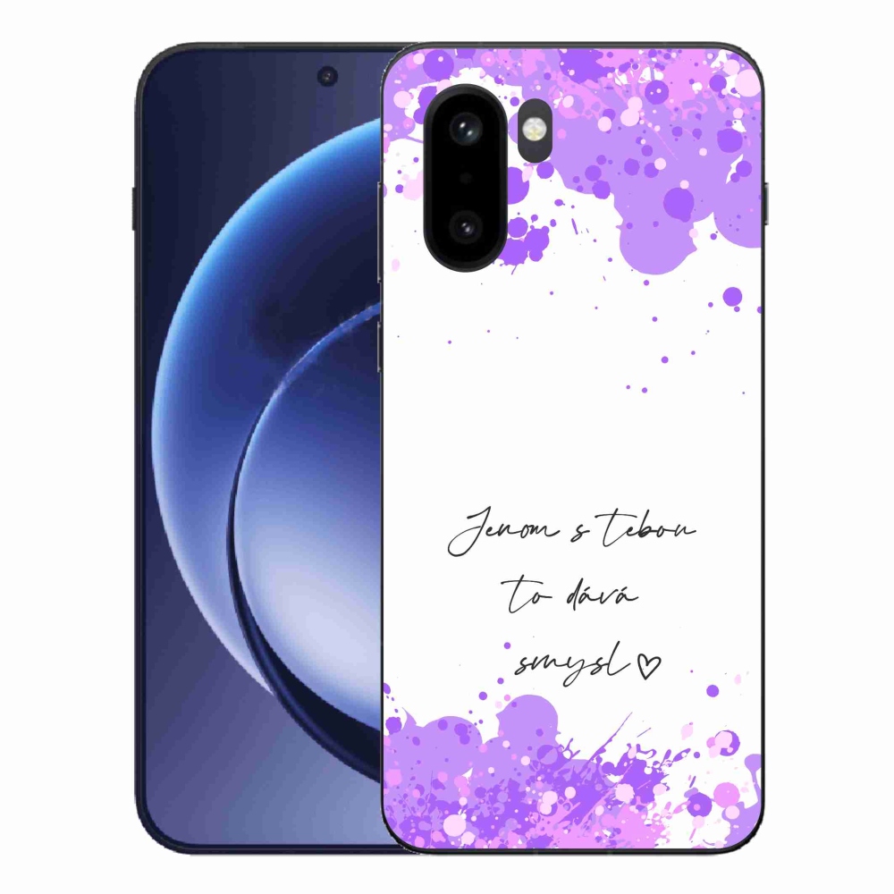 Gélový kryt mmCase na One Plus 15R - zamilovaný text biele pozadie