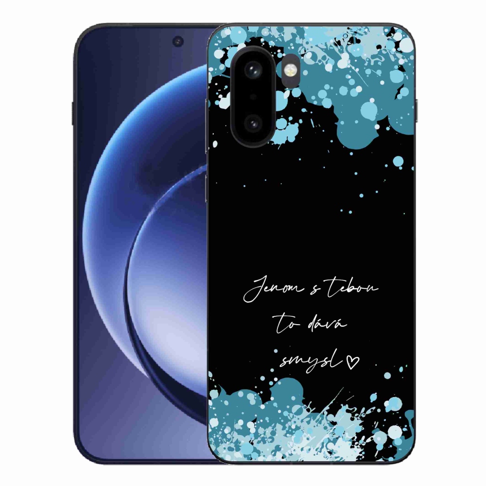 Gélový kryt mmCase na One Plus 15R - zamilovaný text čierne pozadie