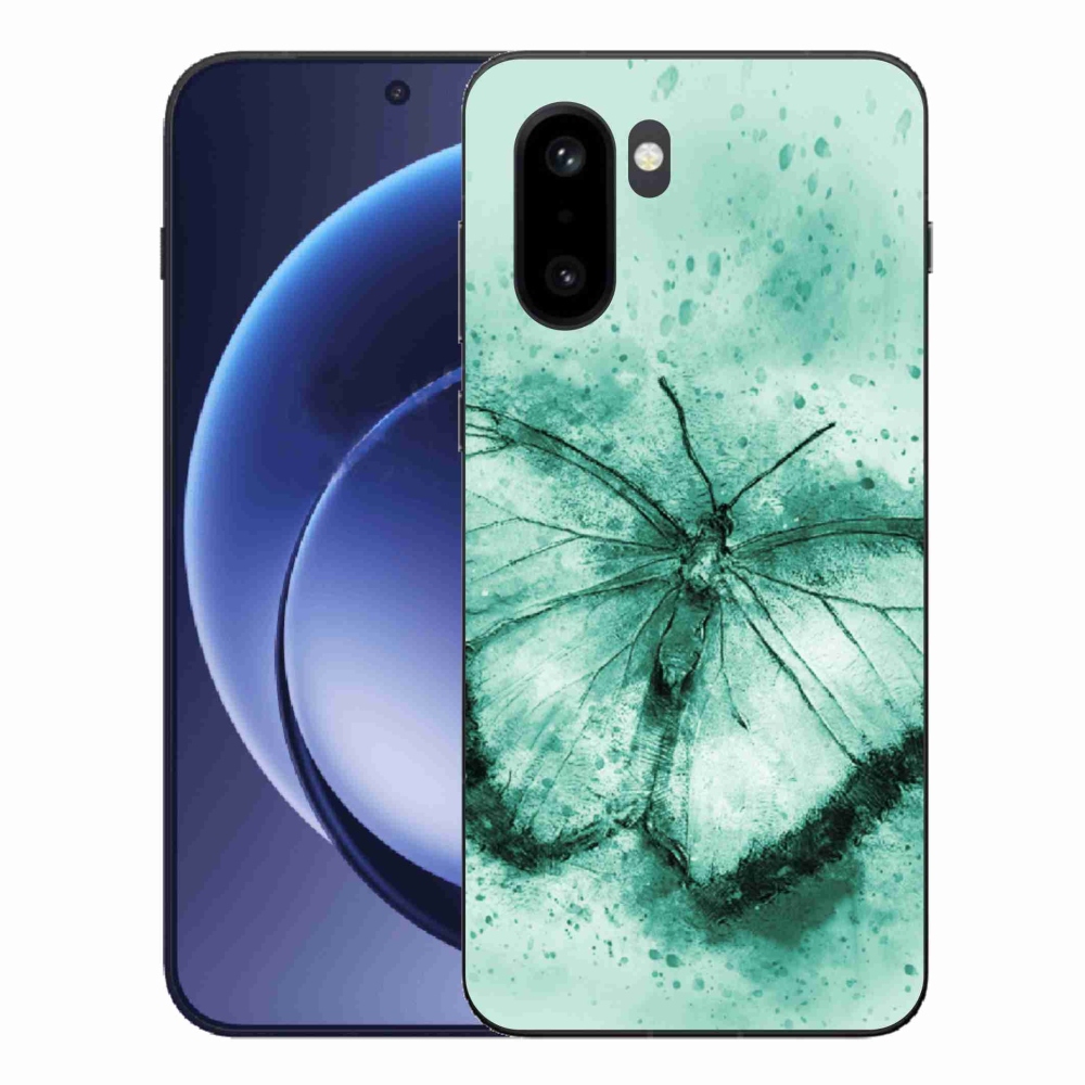 Gélový kryt mmCase na One Plus 15R - zelený motýľ