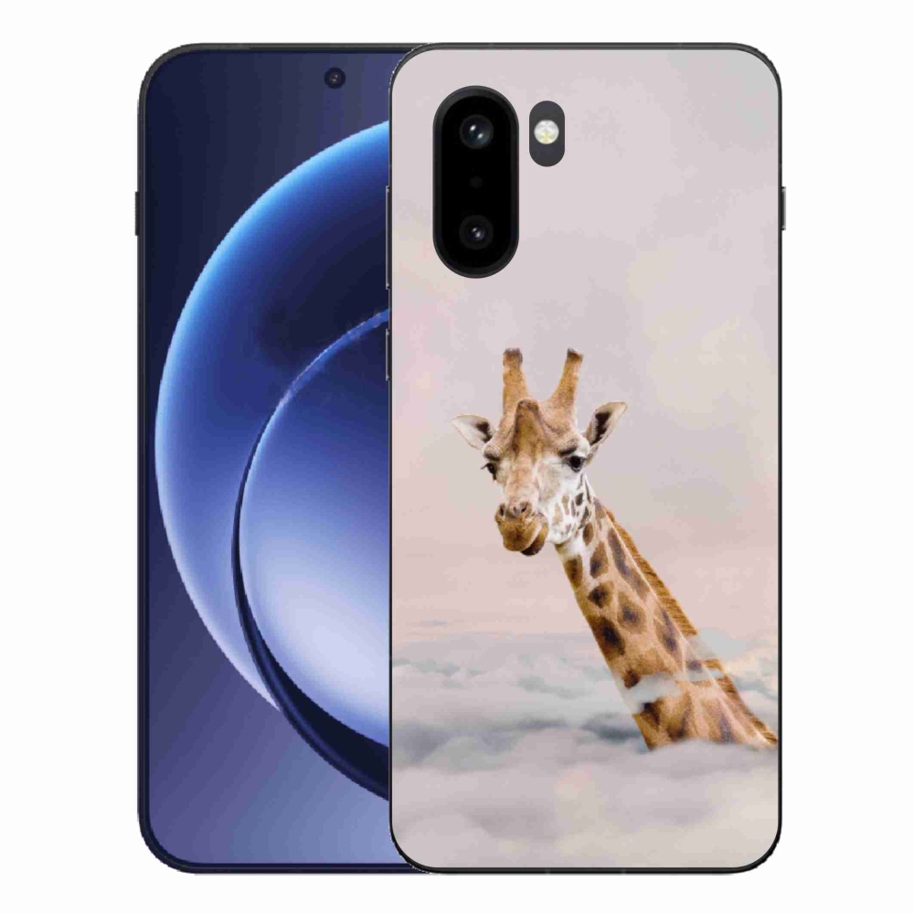 Gélový kryt mmCase na One Plus 15R - žirafa v oblakoch