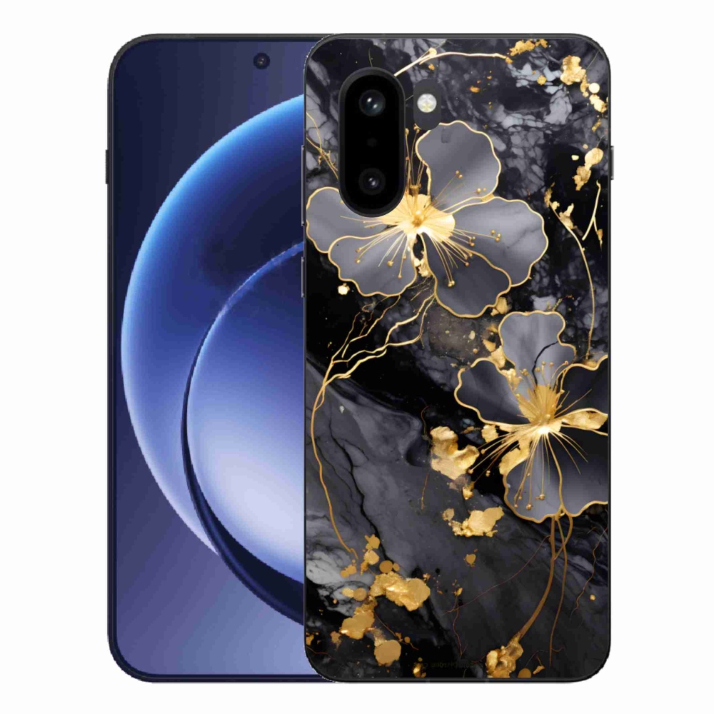 Gélový kryt mmCase na One Plus 15R - zlaté kvety