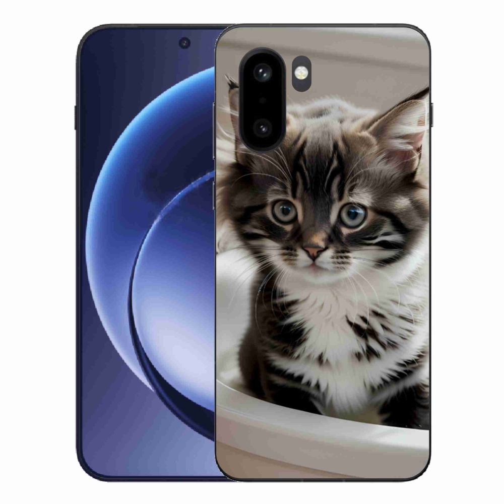 Gélový kryt mmCase na One Plus 15R - zvedavé mačiatko