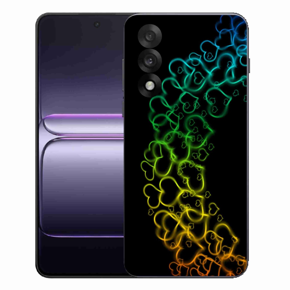 Gélový kryt mmCase na One Plus Nord 5 - farebné srdiečka
