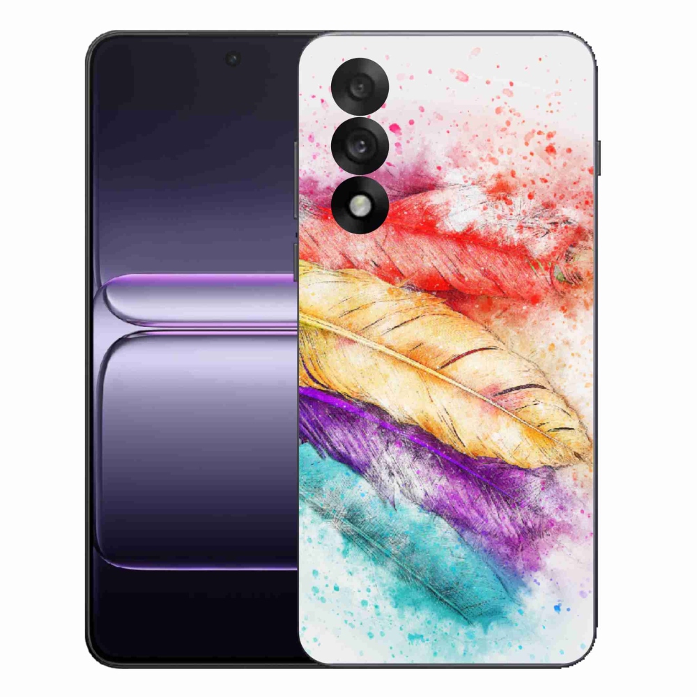 Gélový kryt mmCase na One Plus Nord 5 - farebné perie