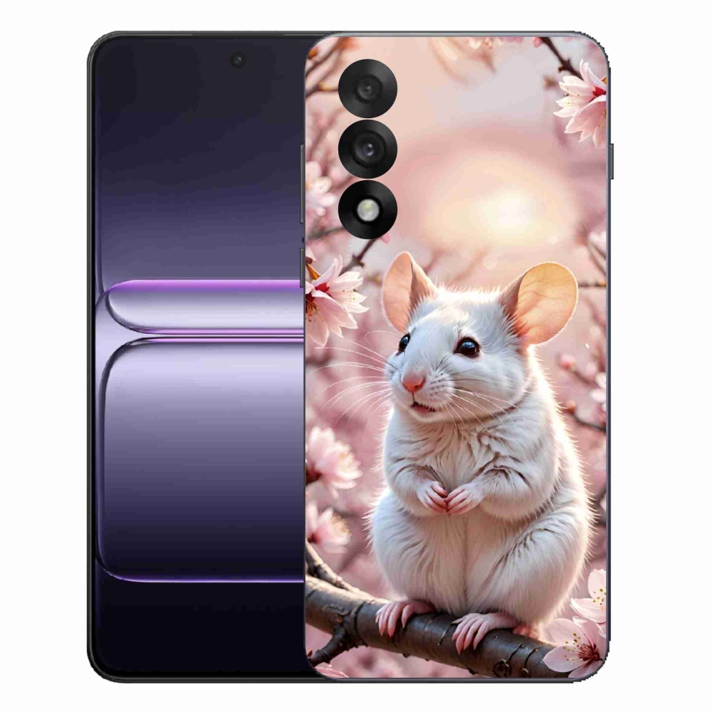 Gélový kryt mmCase na One Plus Nord 5 - biela myš na vetve