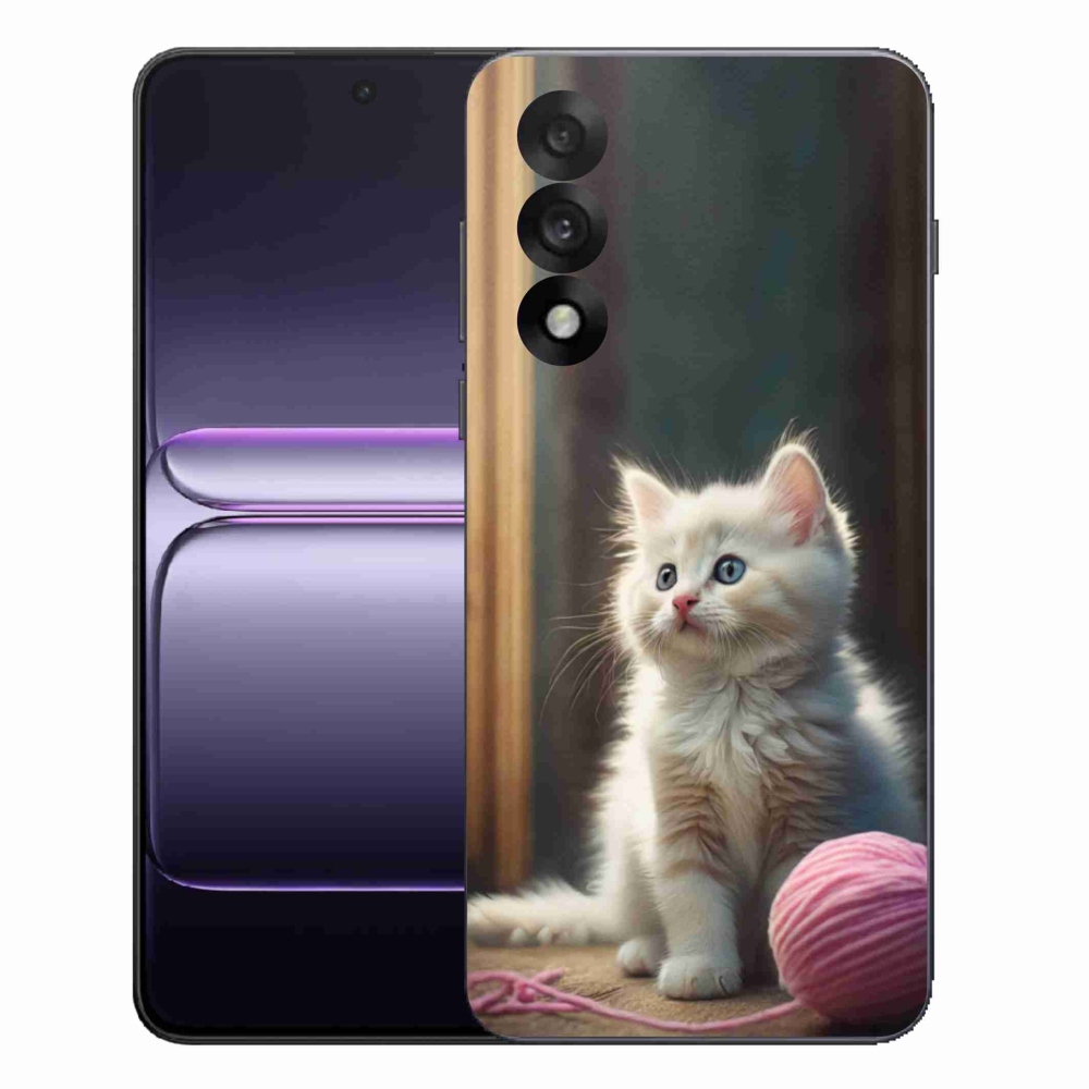 Gélový kryt mmCase na One Plus Nord 5 - biele mačiatko 2