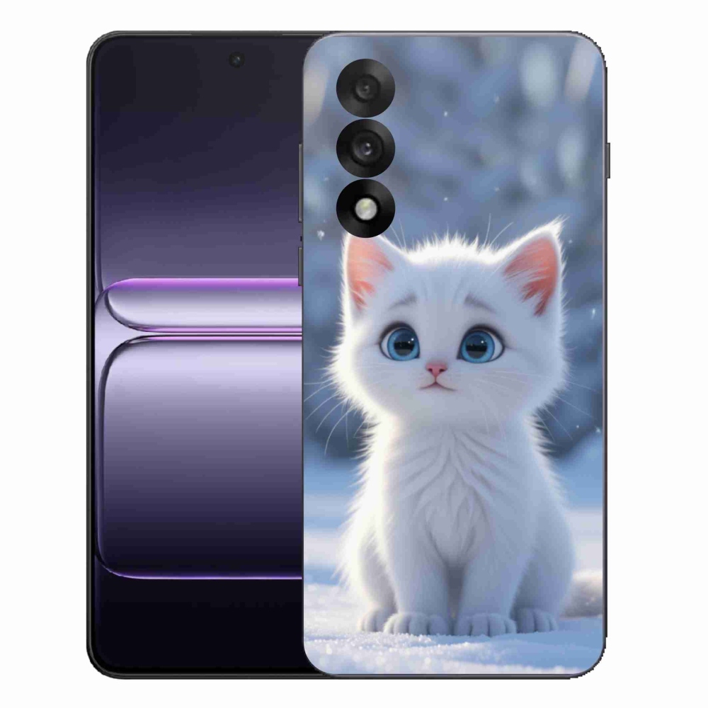Gélový kryt mmCase na One Plus Nord 5 - biele mačiatko 3