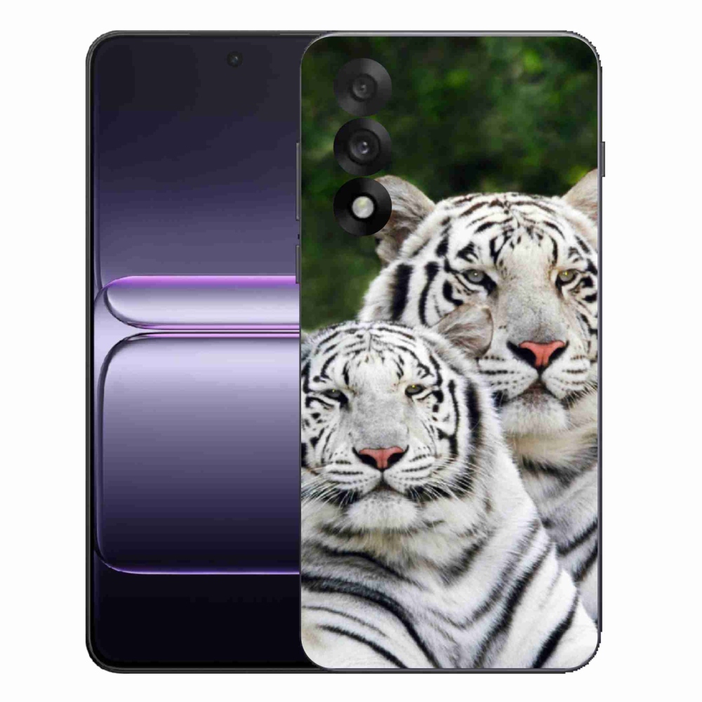 Gélový kryt mmCase na One Plus Nord 5 - bieli tigre