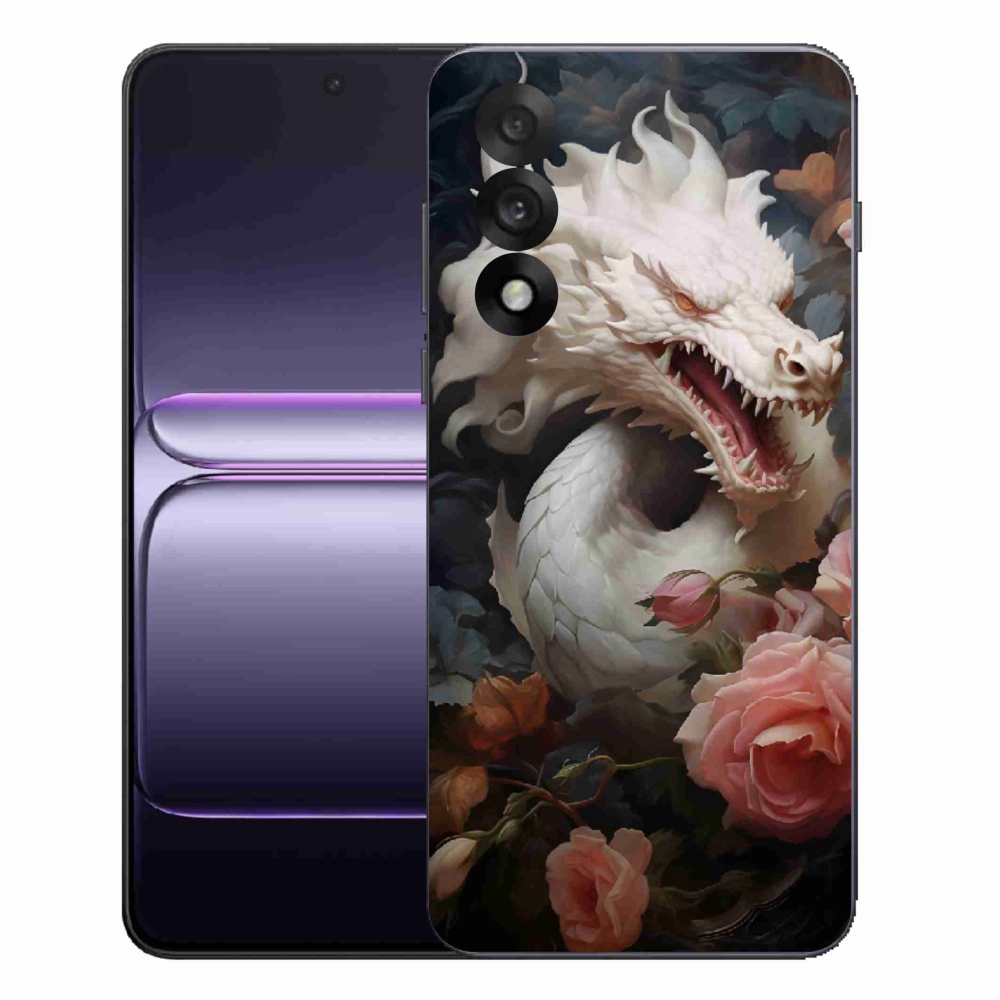 Gélový kryt mmCase na One Plus Nord 5 - biely drak