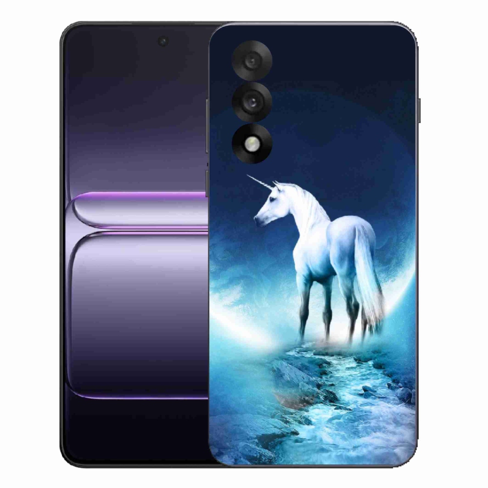 Gélový kryt mmCase na One Plus Nord 5 - biely jednorožec