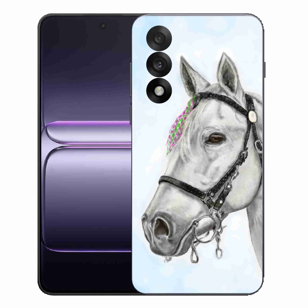 Gélový kryt mmCase na One Plus Nord 5 - biely kôň 1