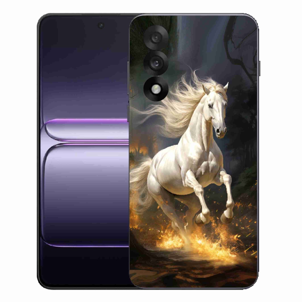 Gélový kryt mmCase na One Plus Nord 5 - biely kôň 2
