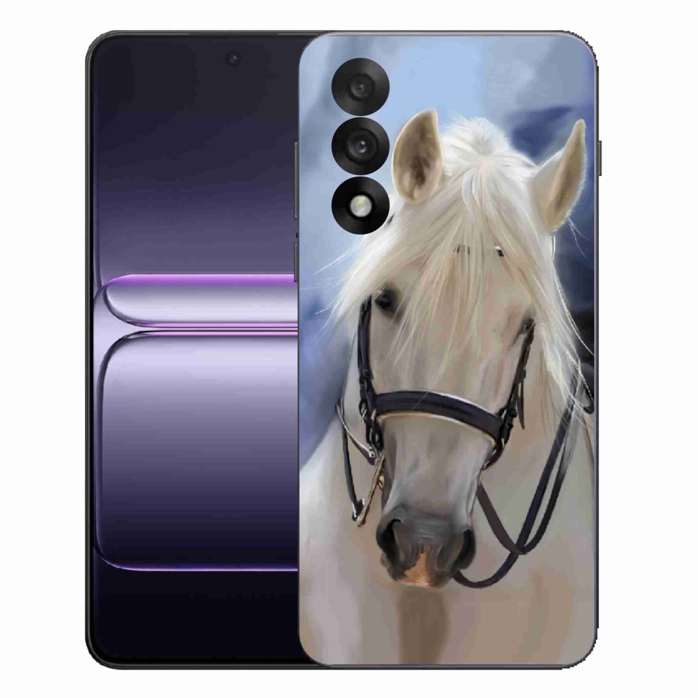 Gélový kryt mmCase na One Plus Nord 5 - biely kôň