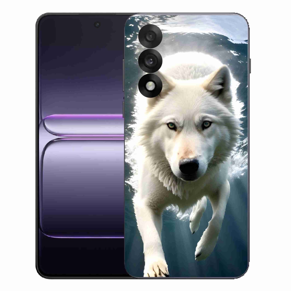 Gélový kryt mmCase na One Plus Nord 5 - biely vlk