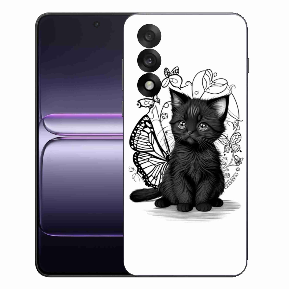 Gélový kryt mmCase na One Plus Nord 5 - čierne mačiatko