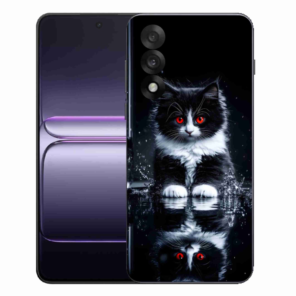 Gélový kryt mmCase na One Plus Nord 5 - čiernobiele mačiatko