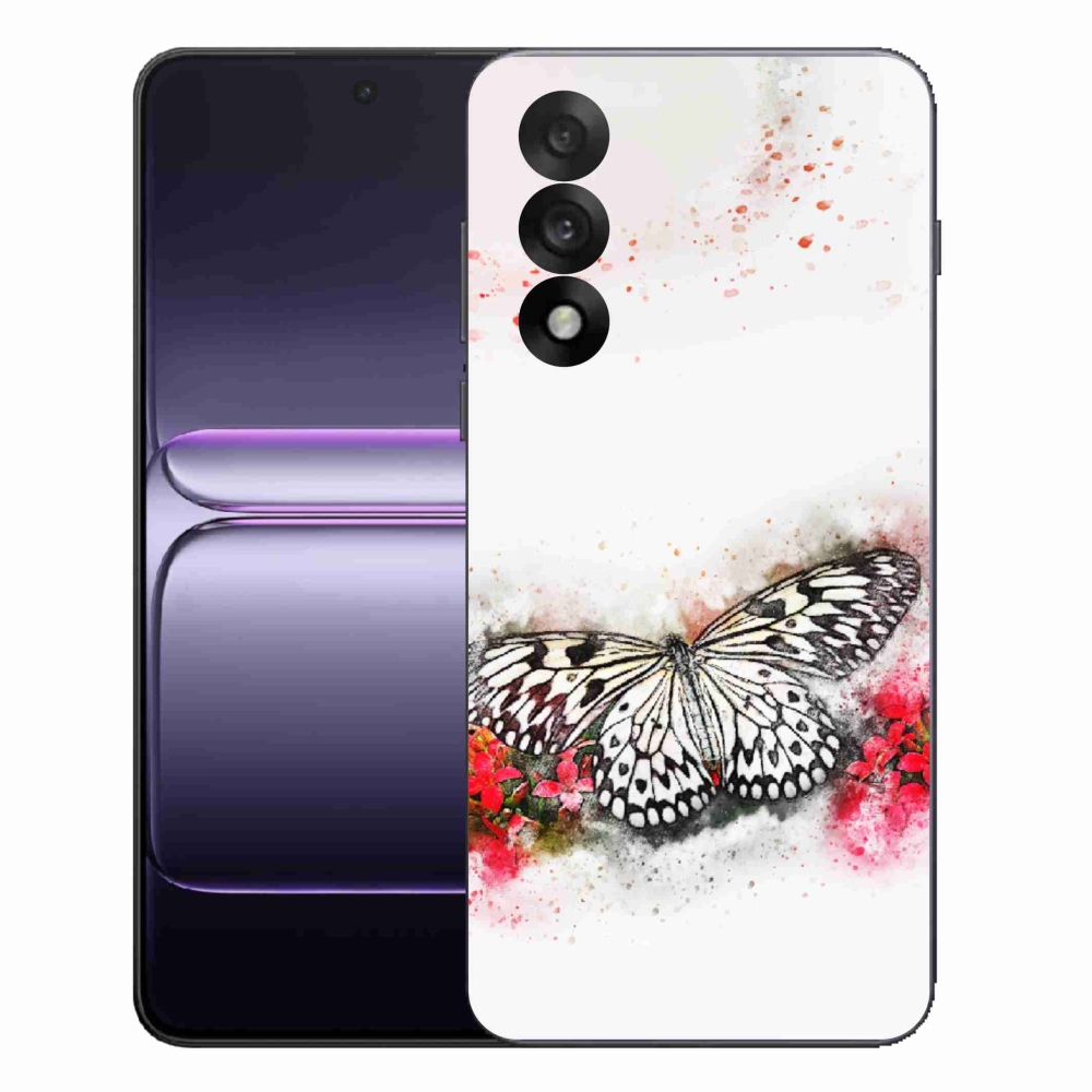 Gélový kryt mmCase na One Plus Nord 5 - čiernobiely motýľ