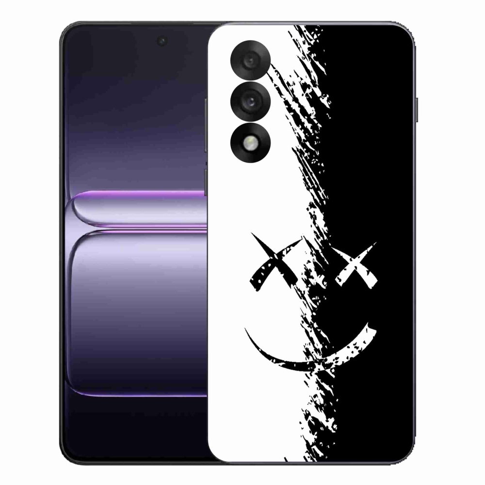 Gélový kryt mmCase na One Plus Nord 5 - čiernobiely smajlík