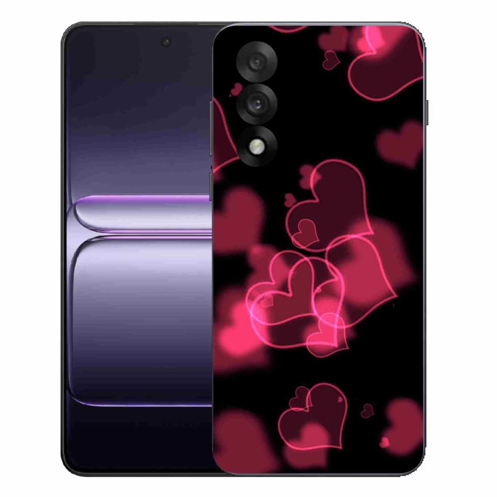 Gélový kryt mmCase na One Plus Nord 5 - červené srdiečka