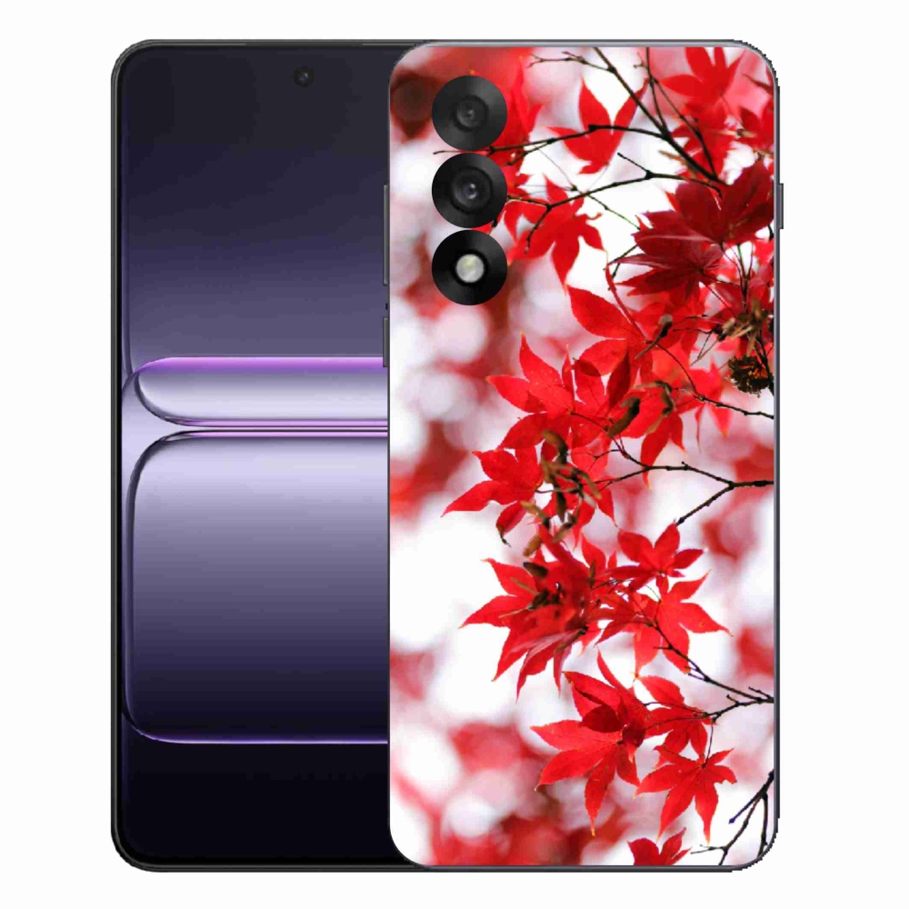 Gélový kryt mmCase na One Plus Nord 5 - červené listy