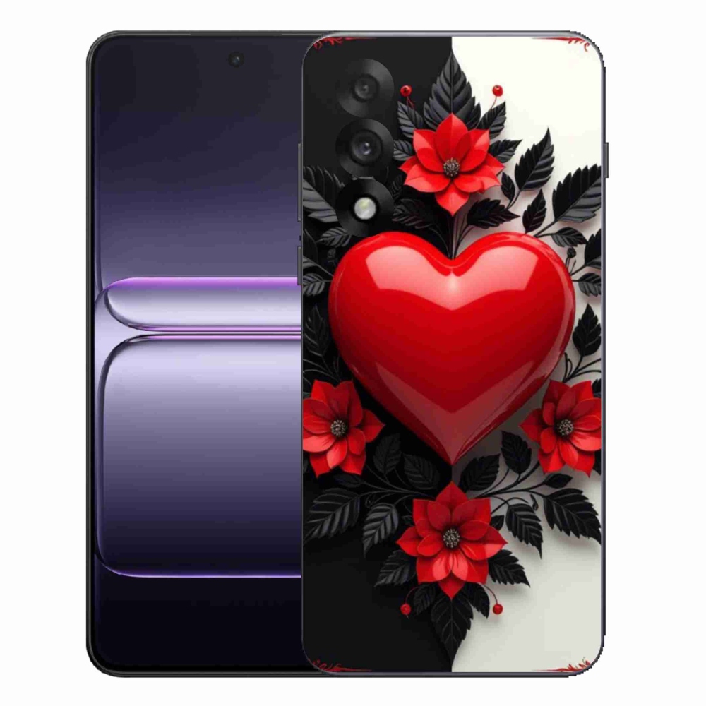 Gélový kryt mmCase na One Plus Nord 5 - červené srdce