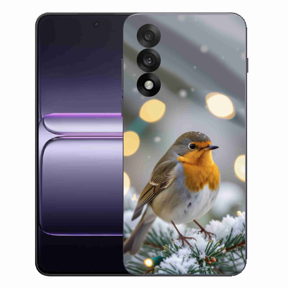 Gélový kryt mmCase na One Plus Nord 5 - červienka v zime