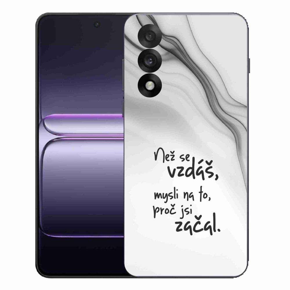 Gélový kryt mmCase na One Plus Nord 5 - citát 2 biele pozadie