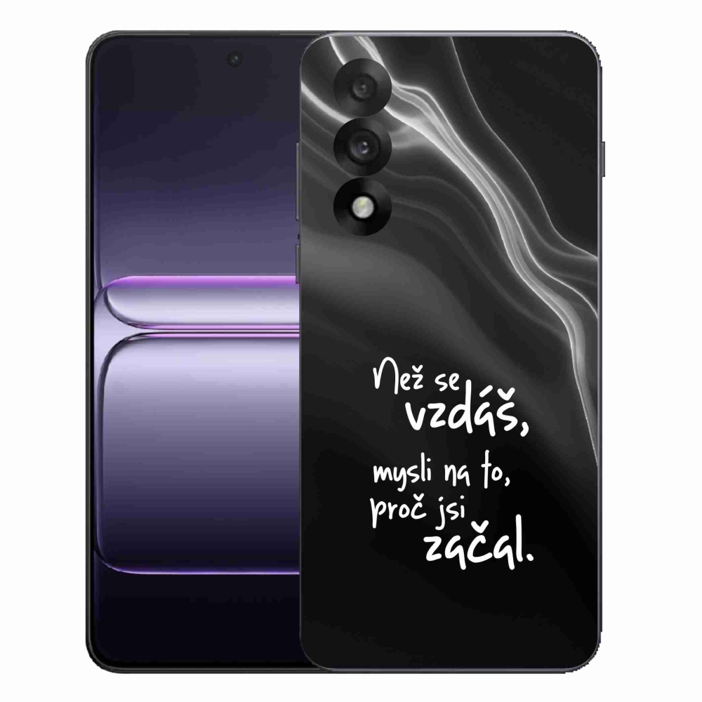 Gélový kryt mmCase na One Plus Nord 5 - citát 2 čierne pozadie