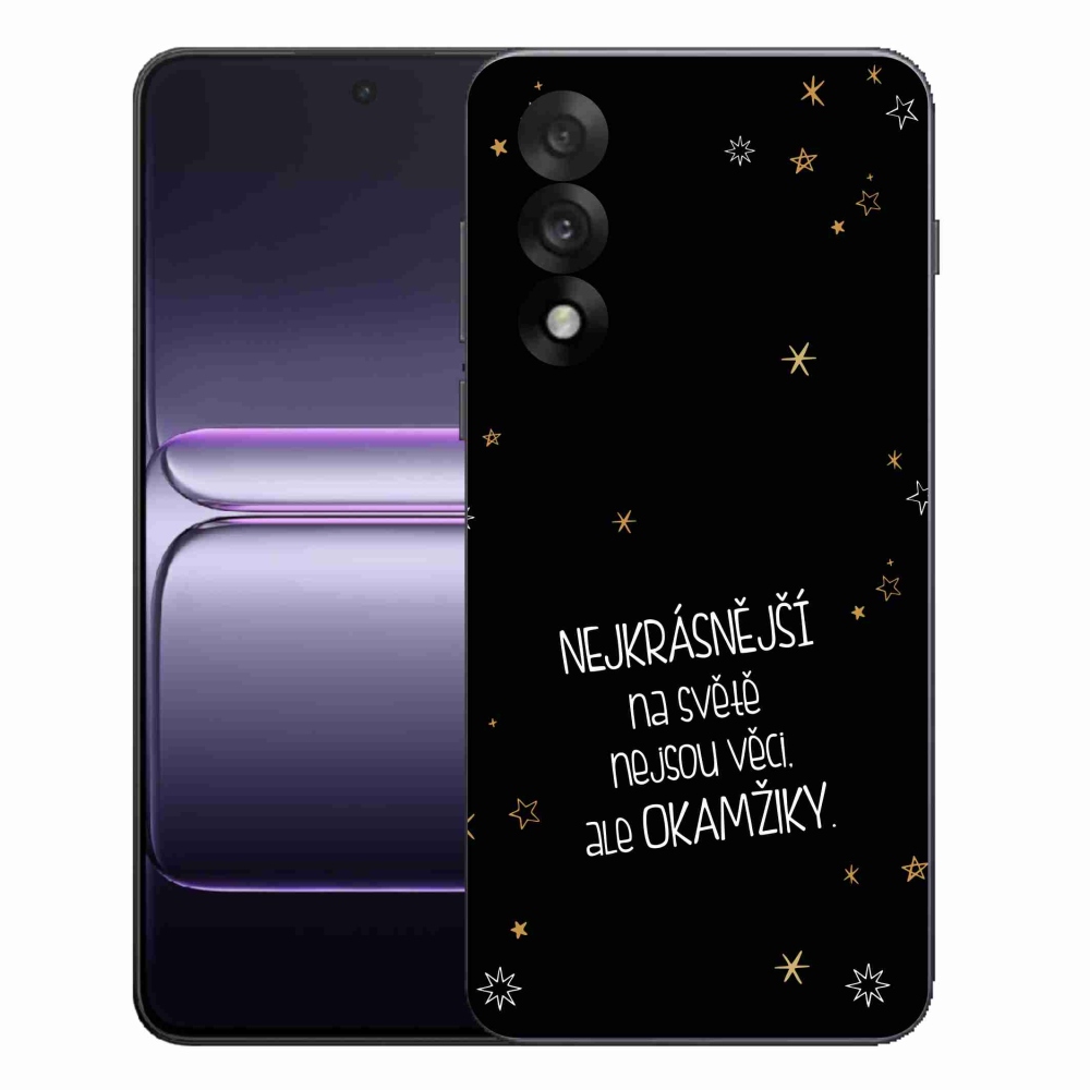 Gélový kryt mmCase na One Plus Nord 5 - citát 4 čierne pozadie