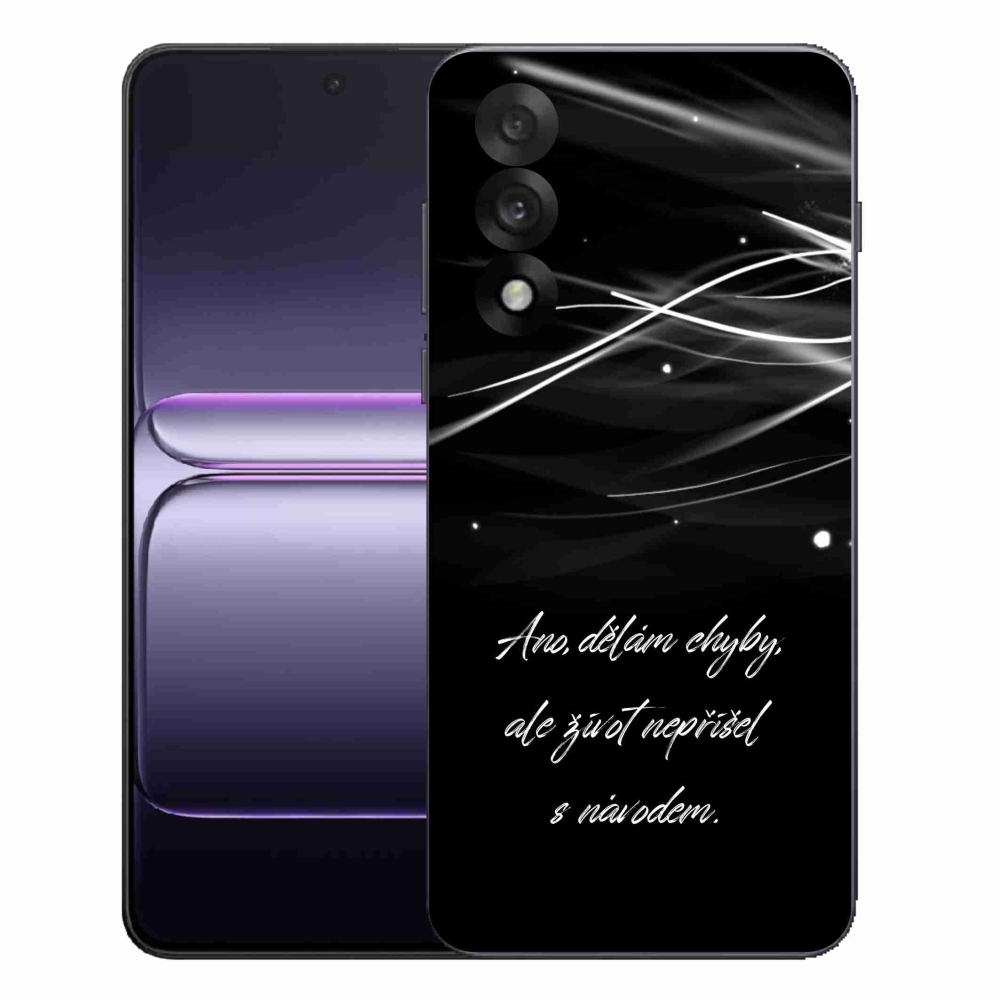 Gélový kryt mmCase na One Plus Nord 5 - citát čierne pozadie