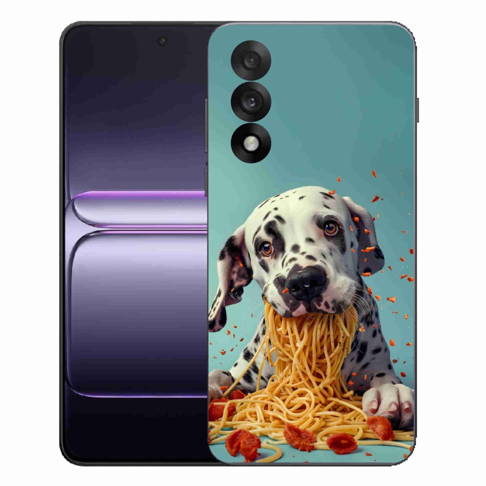Gélový kryt mmCase na One Plus Nord 5 - dalmatín a špagety