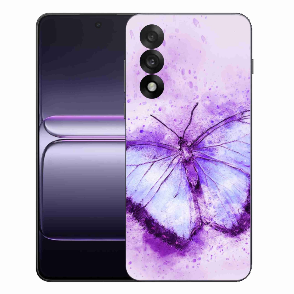 Gélový kryt mmCase na One Plus Nord 5 - fialový motýľ