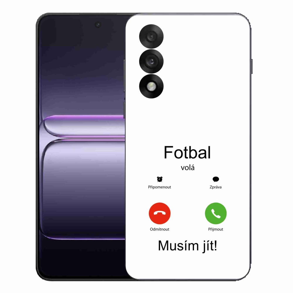 Gélový kryt mmCase na One Plus Nord 5 - futbal volá biele pozadie